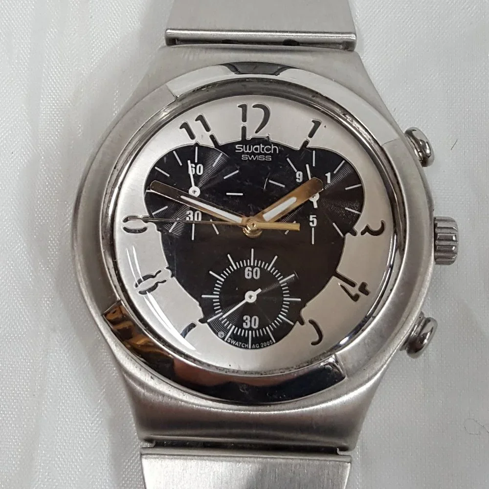 Swatch Irony V8 Quartz Chronograph Double Level Wristwatch YCS109 AG 2005